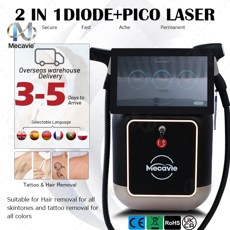 Alexandrite Laser Hair Removal Machine - 5000W Soprano 2 in 1 808+