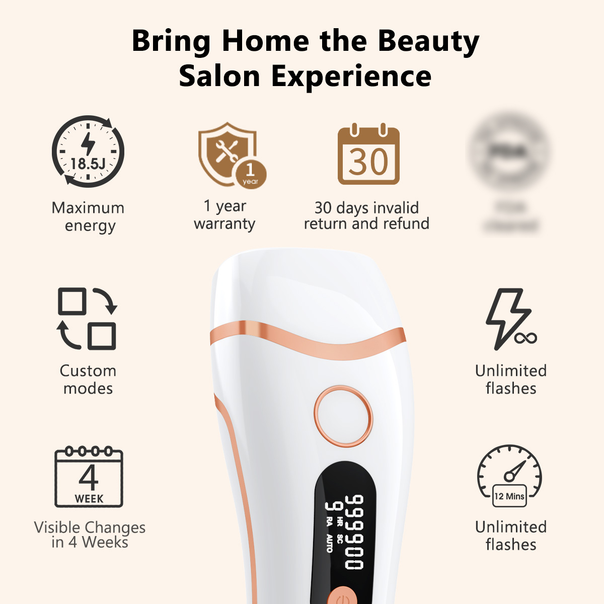 IPL Epilator 999000 Flashes La - Ipl Hair Removal Handset Permanent recension och pris