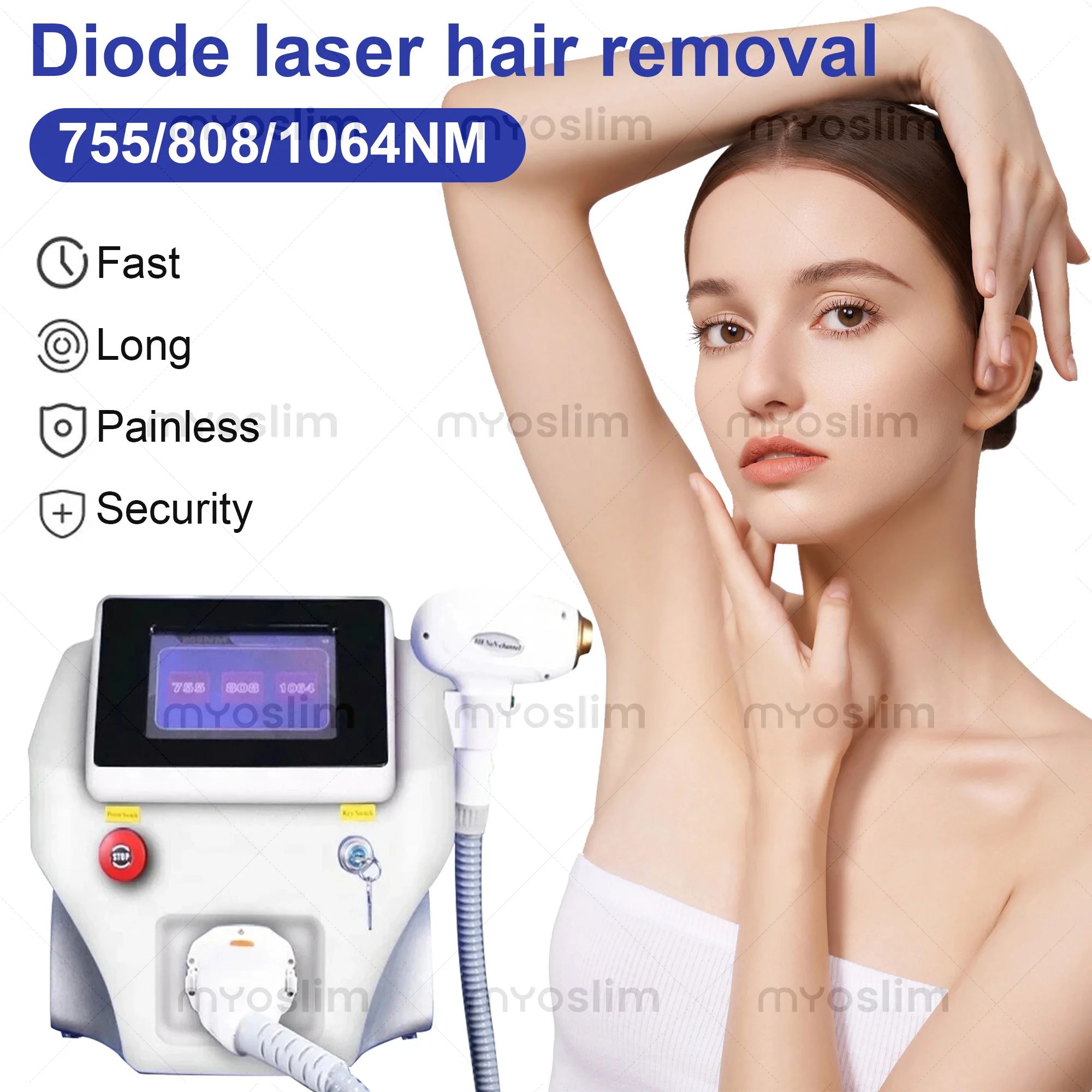 2026 Professional 4 Waves Port - Ice Titanium Diode Laser Machine recension och pris