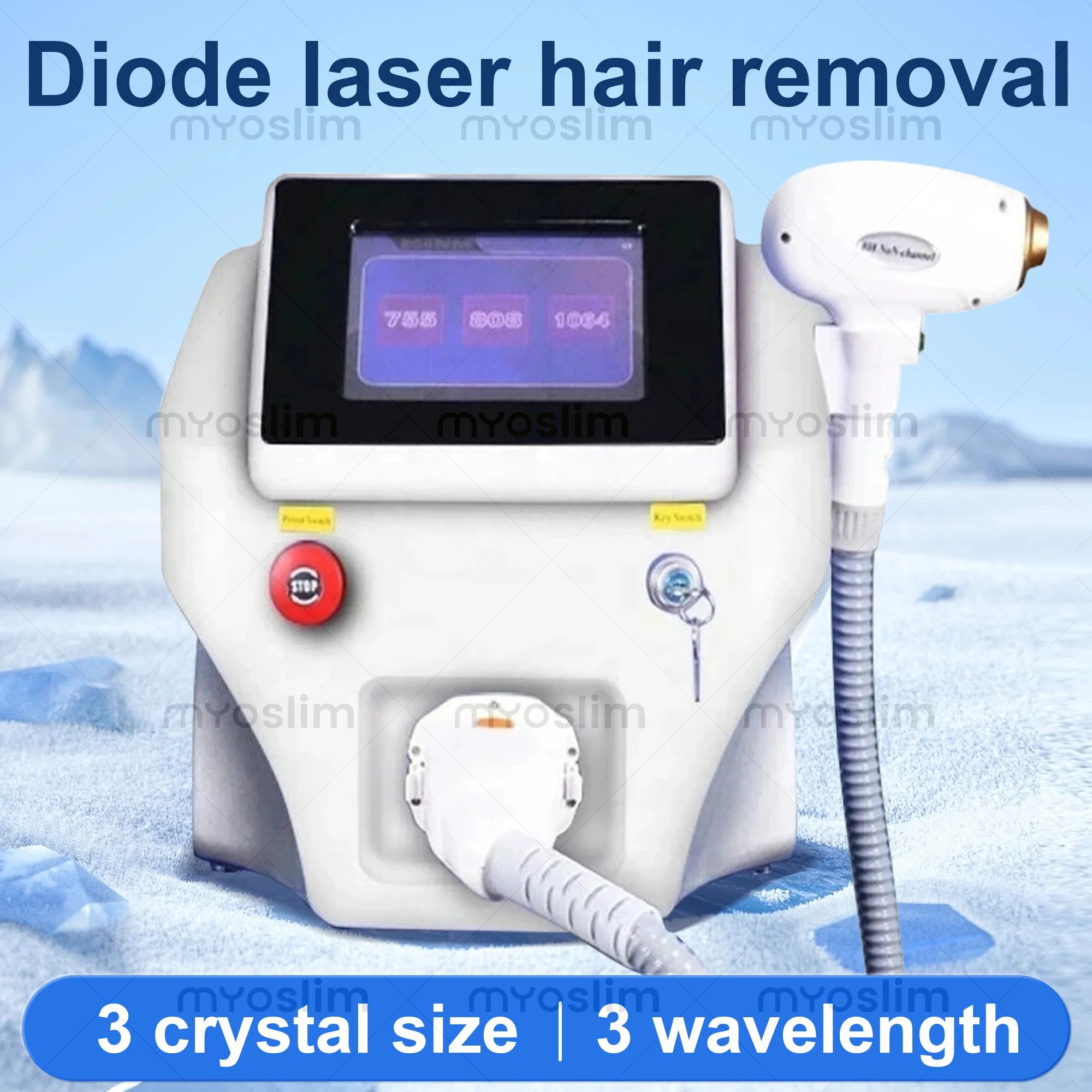 2026 Professional 4 Waves Port - Ice Titanium Diode Laser Machine recension och pris
