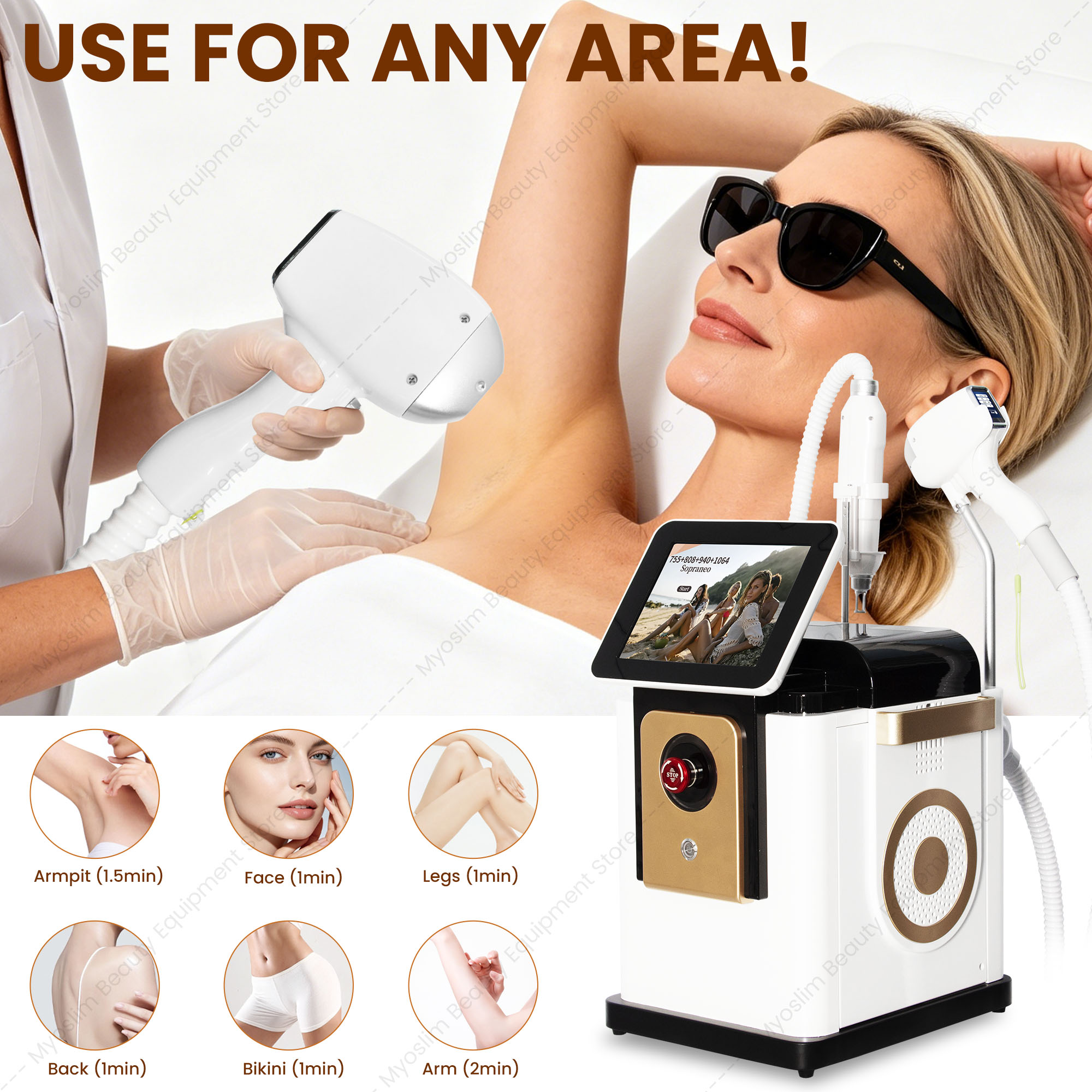 Two-in-One Diode Laser Hair Re - Diode Laser Hair Removal 808Nm 755Nm 1064Nm recension och pris